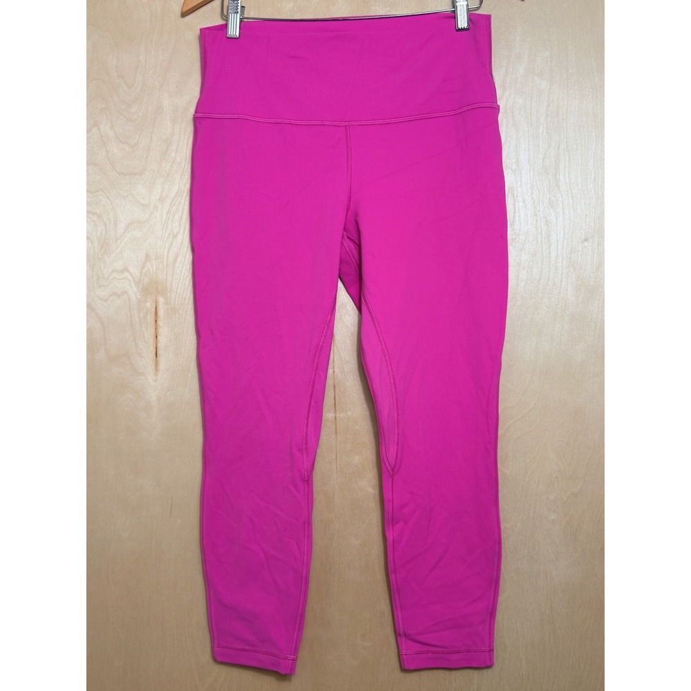 Lululemon Align High-Rise Crop 25 sz 12 Sonic Pink Nulu Yoga Pants Leggings